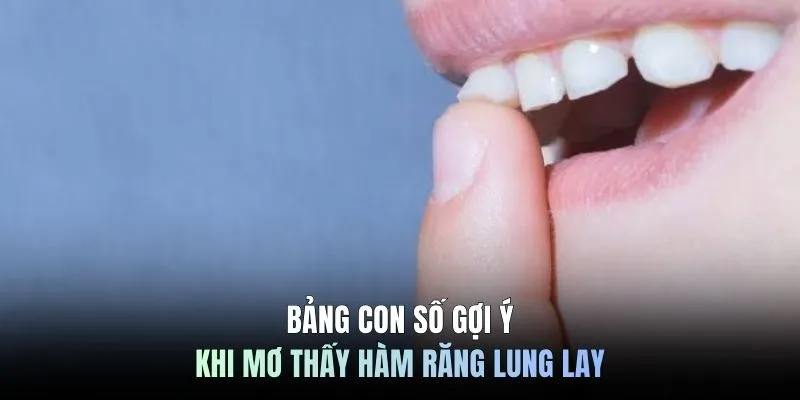 Bảng con số gợi ý khi mơ thấy hàm răng lung lay